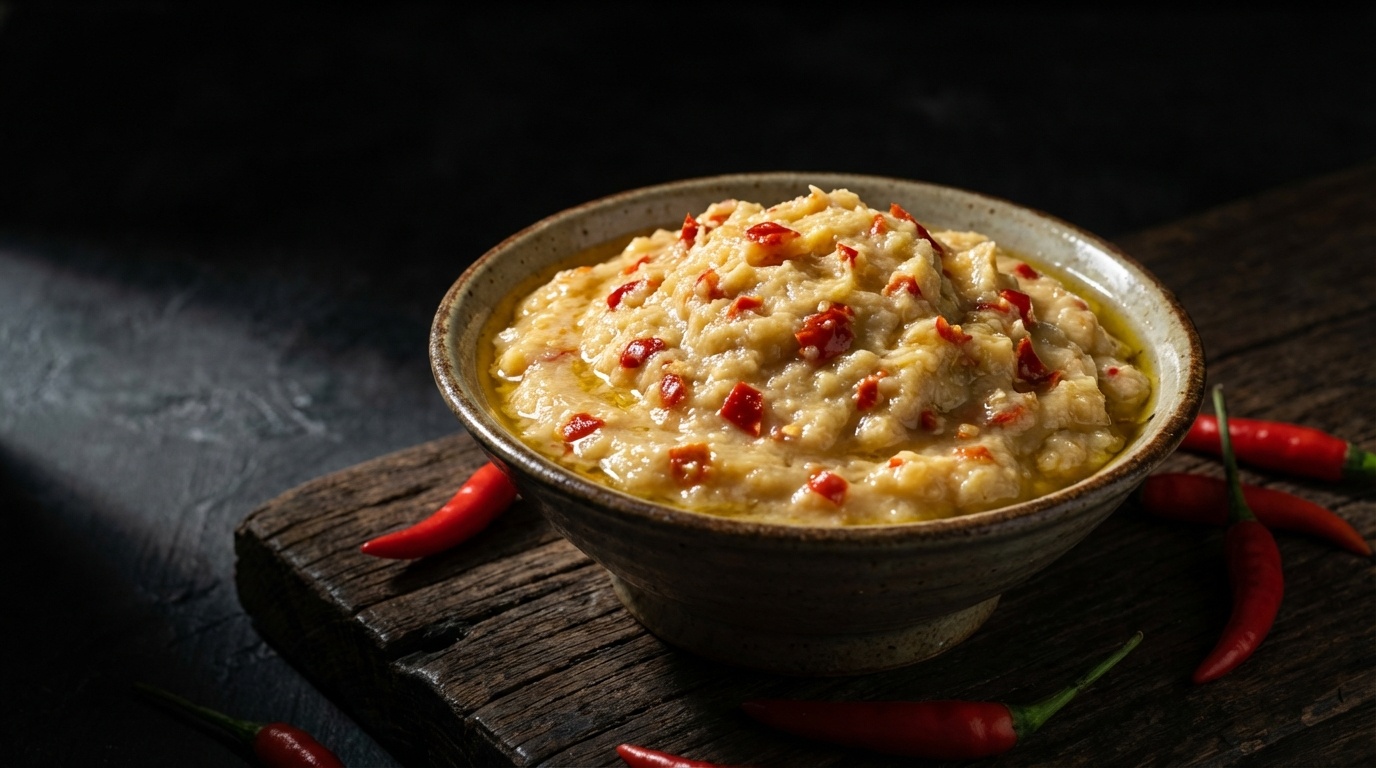 Sambal Tempoyak Mentah (Raw Fermented Durian Chilli Paste)