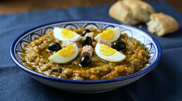 Slata Mechouia (Tunisian Grilled Vegetable Salad)