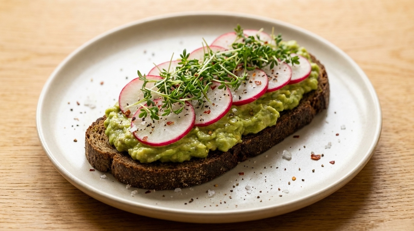 Smørrebrød with Avocado, Citrus and Cress