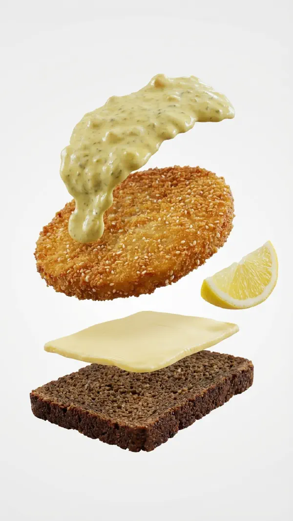 Breaded celeriac with remoulade assembly © kvalifood.com