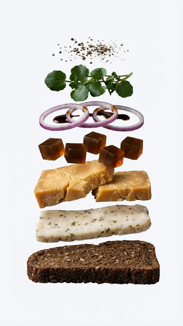 Gammel Ole with dripping and rum assembly © kvalifood.com