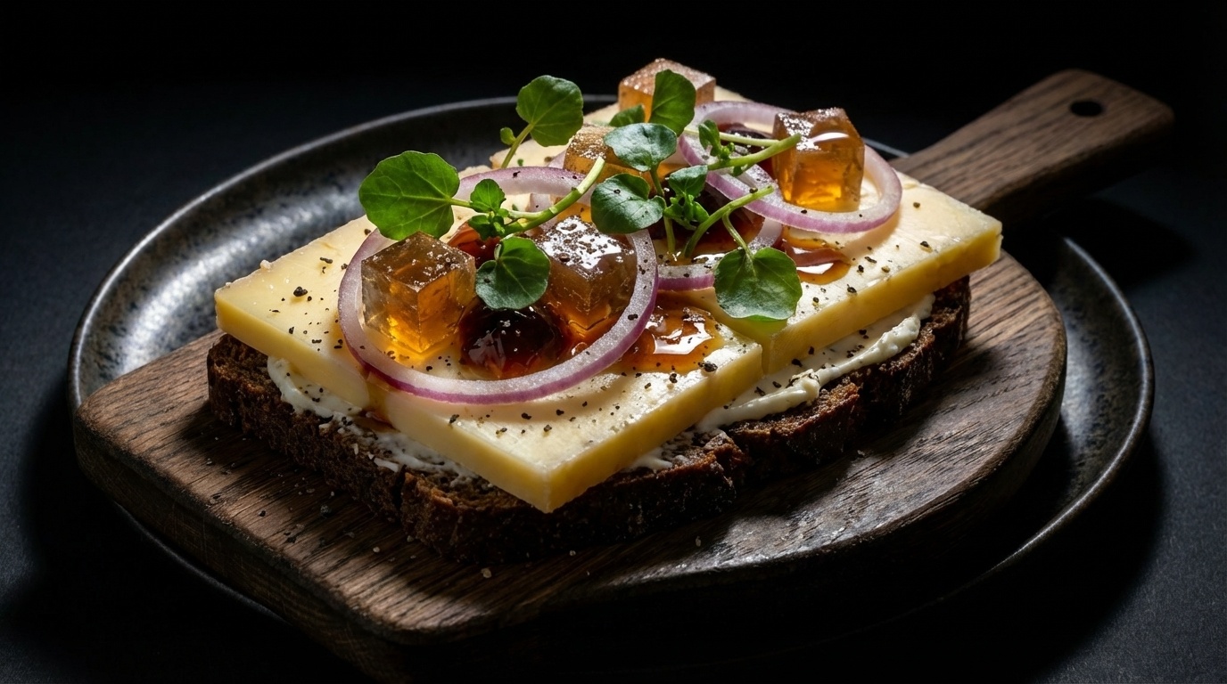 Smørrebrød with Gammel Ole, Dripping and Rum