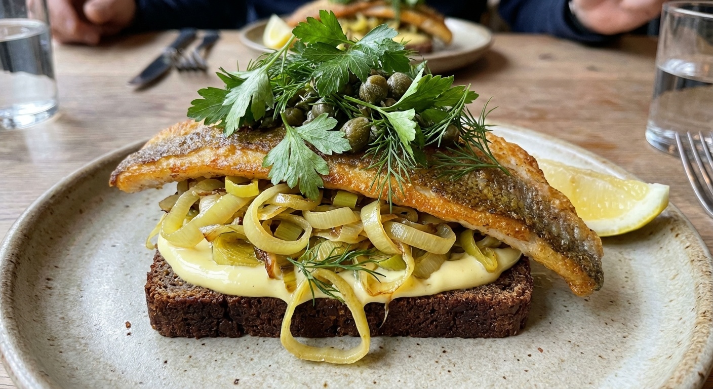 Haddock Fillet with Leek and Lemon Mayo