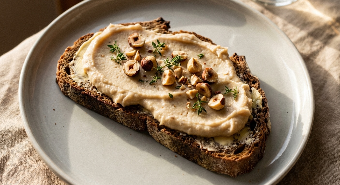 Jerusalem Artichoke Cream with Hazelnuts and Thyme