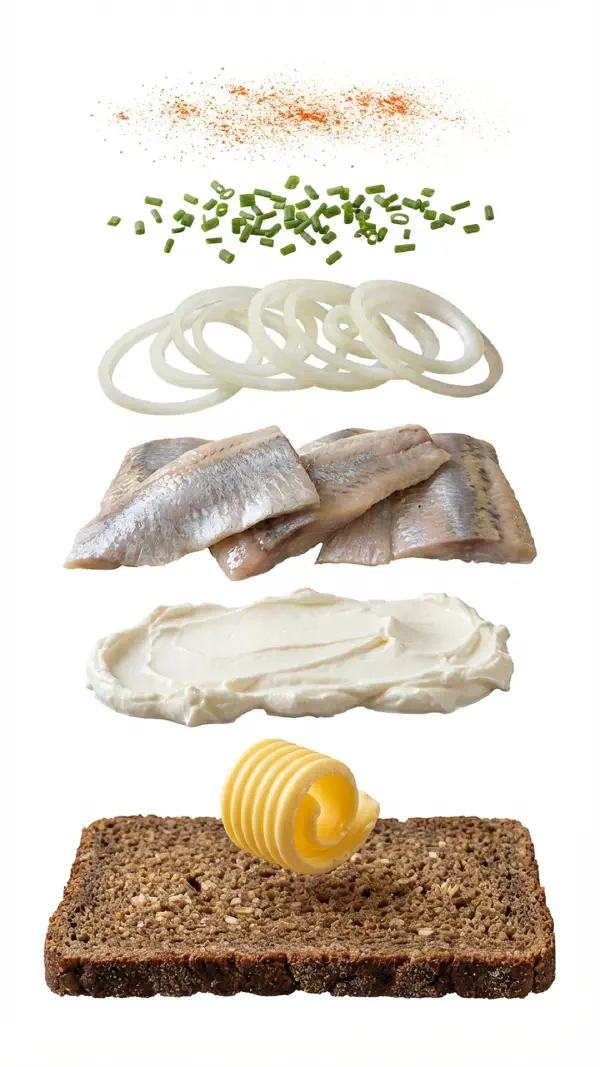 Skipper's herring with cream cheese and onion assembly © kvalifood.com
