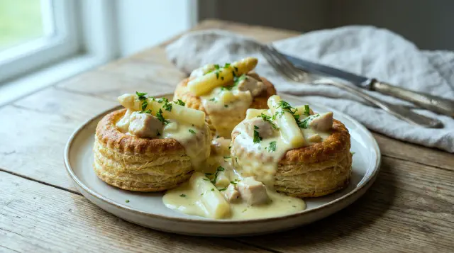 Tarteletter with Chicken and Asparagus