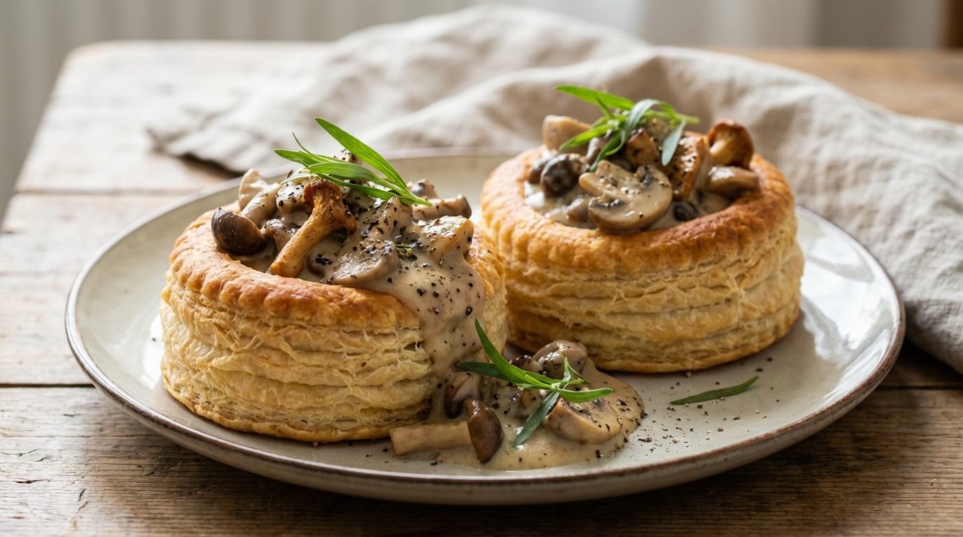 Tarteletter with Mushrooms and Tarragon