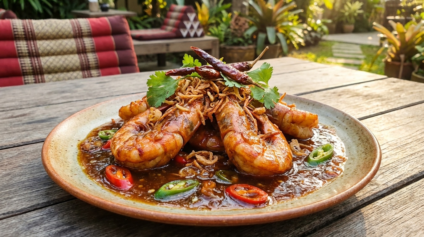Tamarind Shrimp (Goong Pad Makaam)