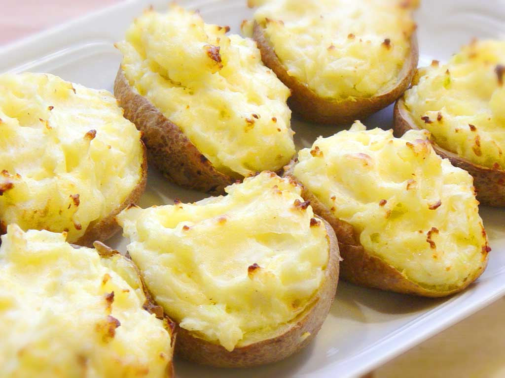 Twice Baked Potatoes - Rebaked potatoes