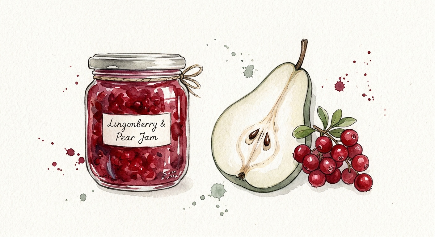 Lingonberry Jam with Grey Pears