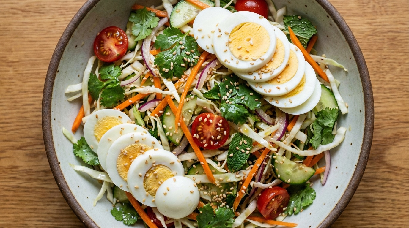 Vietnamese Cabbage Salad with Vinegar Dressing