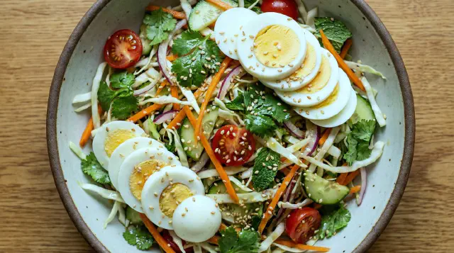 Vietnamese Cabbage Salad with Vinegar Dressing