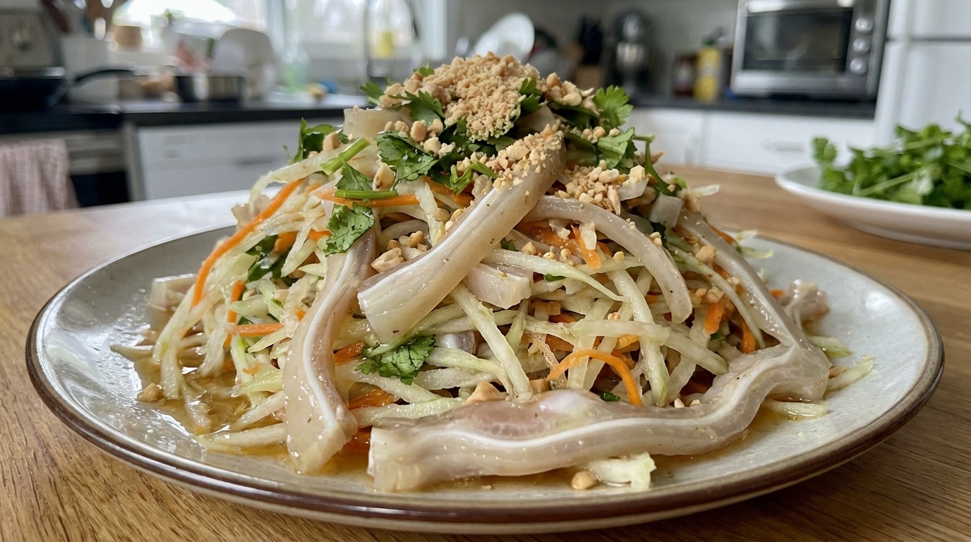 Vietnamese Kohlrabi Salad with Pig Ear