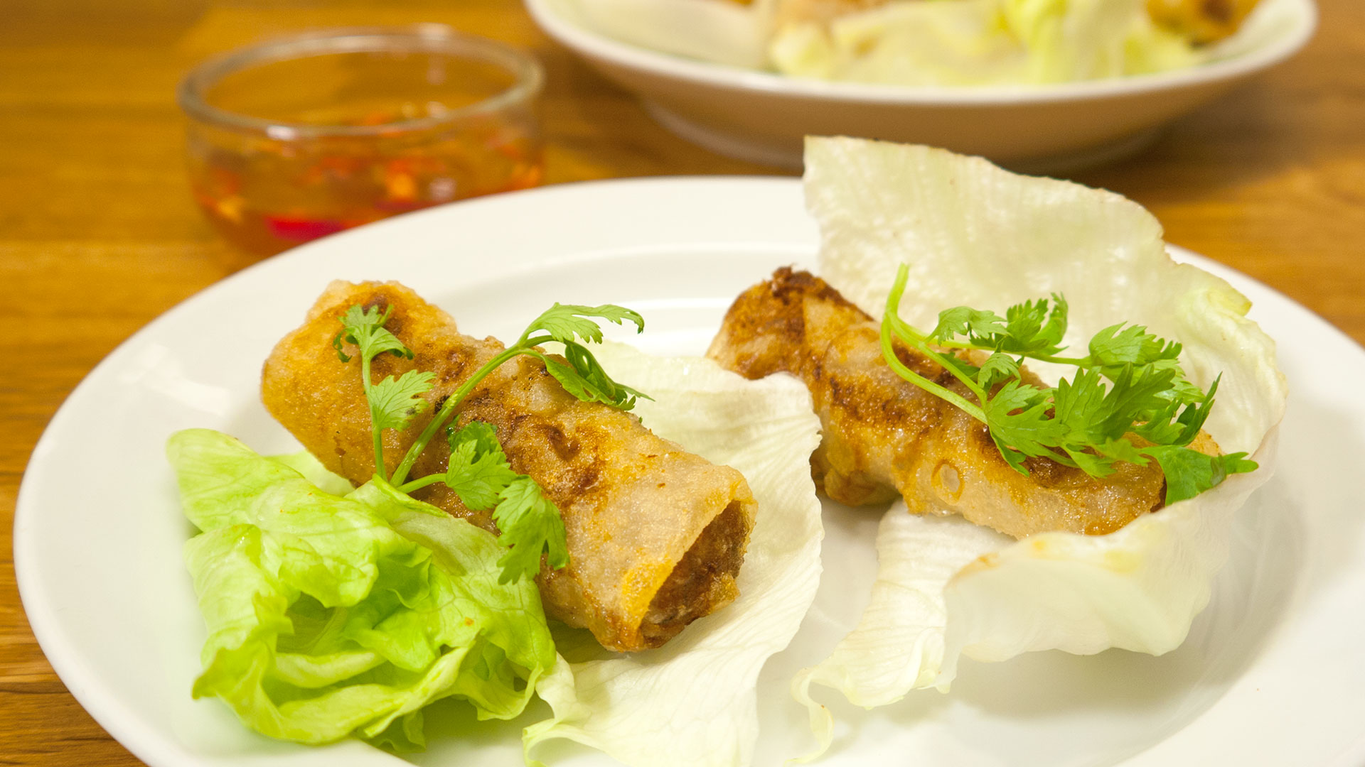 Vietnamese spring rolls with shrimp and pork